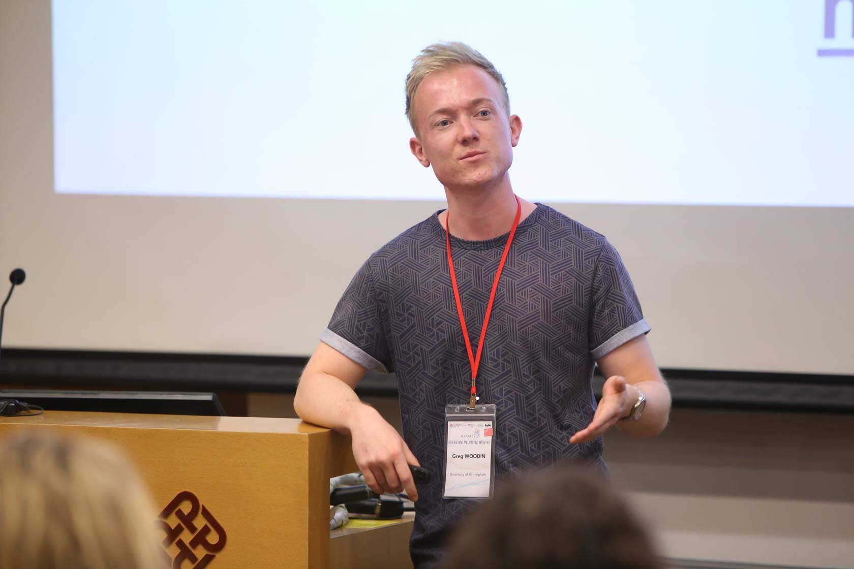 Greg Woodin presenting at a conference